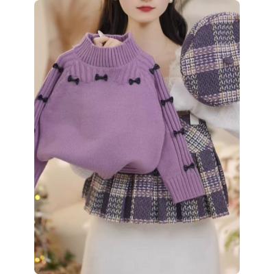 女童冬装套装2026新款洋气儿童加厚保暖针织衫两件套女孩冬季衣服